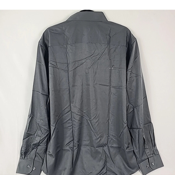 NEW Men's Flex Luxury Collection Designed in Italy Long Sleeve GreyShirt Sz XL - Picture 7 of 8